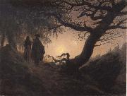 Caspar David Friedrich Man and Woman contemplating the Moon china oil painting reproduction